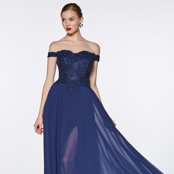 Sweetheart Neck Off Shoulder Evening Dress CD7258 - Picture 3 of 4